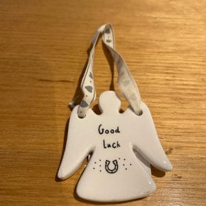 Ceramic Christmas Angel- Good luck