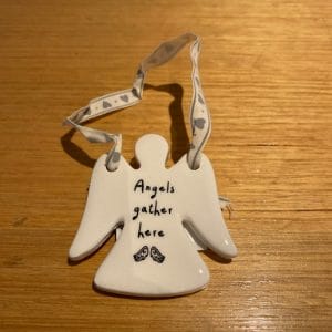 Ceramic Christmas Angels- Angels gather here
